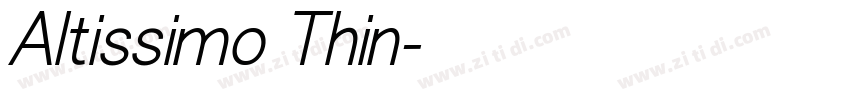 Altissimo Thin字体转换